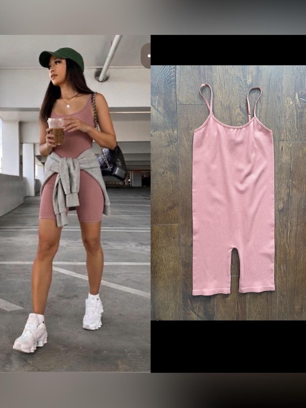 Edmonton Canada Brand Workhall Rib Knit Gym Workout Athleisure Romper. Small